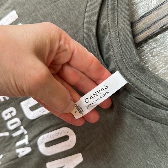 Bella Canvas printed green tee in size large. New without tags. - Picture 3 of 5